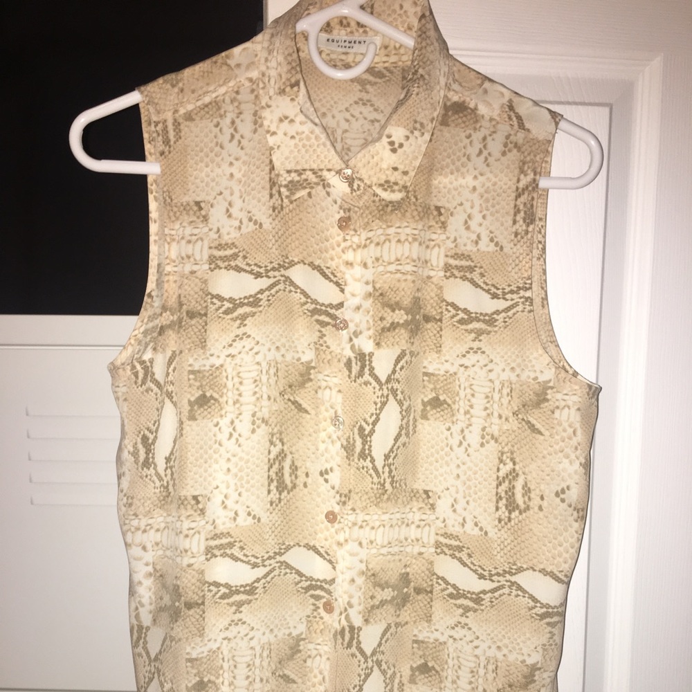 Equipment Sleeveless Silk Snakeskin | Size Small